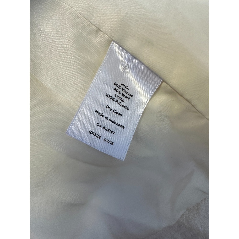 Talbots Boiled Wool Stand Collar JacketIvory Cream Button Pockets Plus Size 16 - Picture 8 of 9